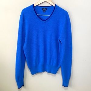 Brooks Brothers Blue Merino Wool Sweater